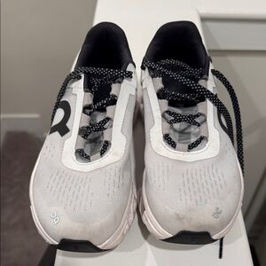 On Running Black and White Athletic Shoes